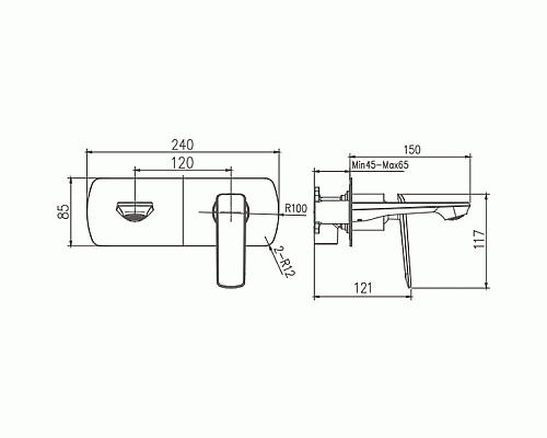 Смеситель для раковины Haiba HB80548-8 Белый Хром