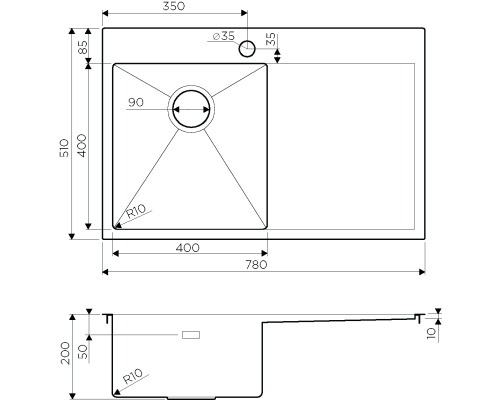 Кухонная мойка Omoikiri Akisame 78-LG-L 4973085 светлое золото
