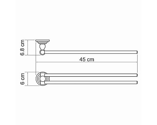 Держатель полотенец двойной WasserKRAFT K-7331