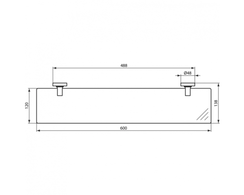 Полка Ideal Standard IOM A9125AA Хром