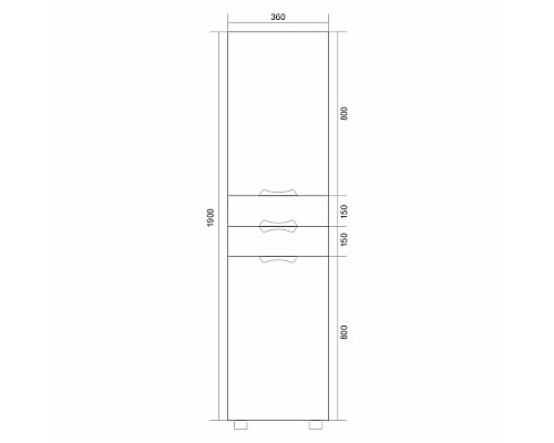 Шкаф пенал Mixline Этьен 36 R 539048 Белый Шкаф пенал Mixline Этьен 36 R 539048 Белый