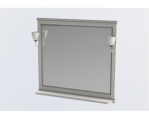 Зеркало Aquanet Валенса 110 черный краколет/серебро