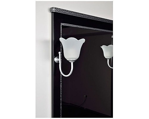 Зеркало Aquanet Валенса 110 черный краколет/серебро