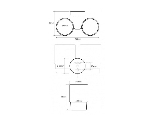 Держатель зубных щеток Bemeta 104110022