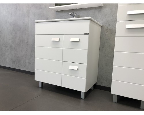 Тумба с раковиной Comforty Модена М-75 00-00001643 Белая матовая