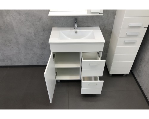 Тумба с раковиной Comforty Модена М-75 00-00001643 Белая матовая
