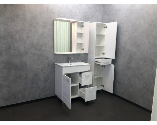 Тумба с раковиной Comforty Модена М-75 00-00001643 Белая матовая