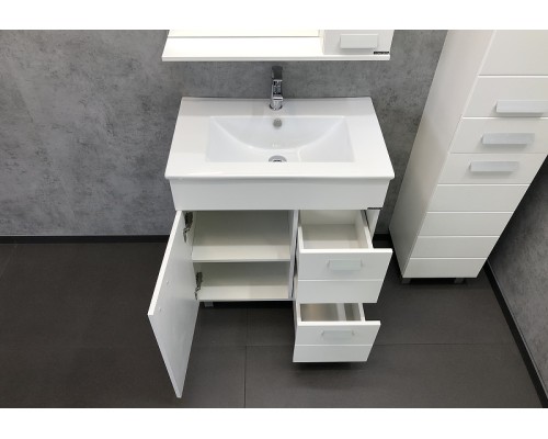 Тумба с раковиной Comforty Модена М-75 00-00001643 Белая матовая