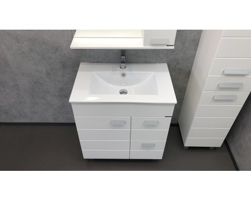 Тумба с раковиной Comforty Модена М-75 00-00001643 Белая матовая
