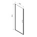 Душевая дверь Vincea Alpha 60 VDP-3AL600CL профиль Хром стекло прозрачное