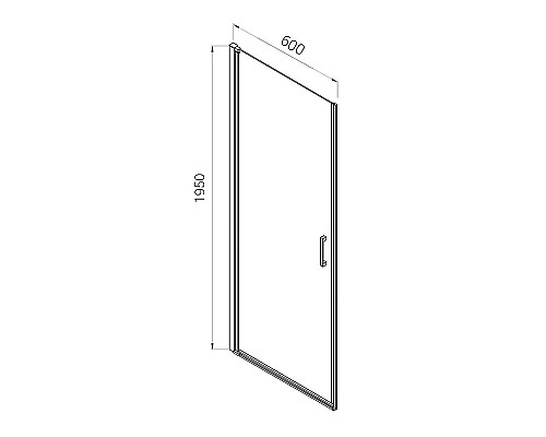 Душевая дверь Vincea Alpha 60 VDP-3AL600CL профиль Хром стекло прозрачное