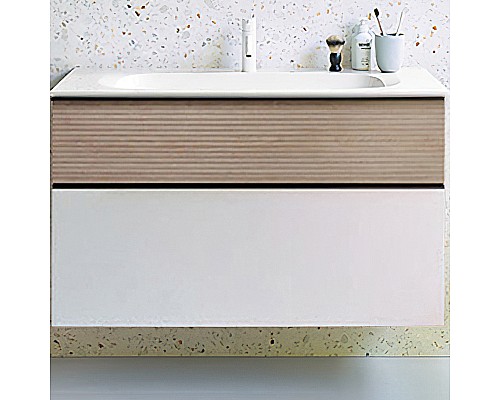 Тумба с раковиной Burgbad Fiumo 100 SFXN102F3956FOT45G0200C0001*1 подвесная Eiche Dekor Cashmere Белая матовая Тумба с раковиной Burgbad Fiumo 100 SFXN102F3956FOT45G0200C0001*1 подвесная Eiche Dekor Cashmere Белая матовая