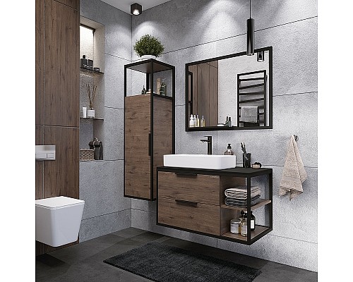 Шкаф пенал Grossman Лофт 40 304001 подвесной Веллингтон