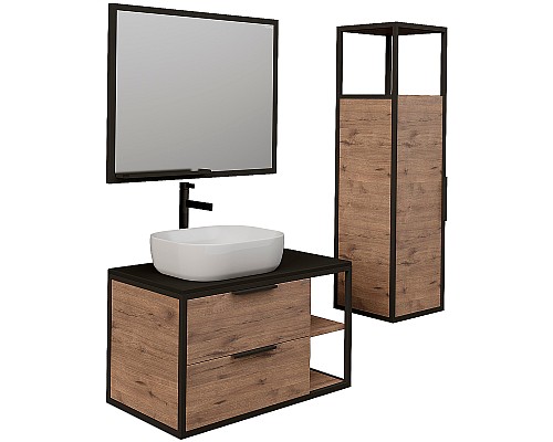 Шкаф пенал Grossman Лофт 40 304001 подвесной Веллингтон