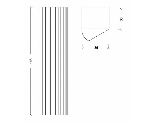 Шкаф пенал Boheme Armadi Art Monaco 35 868-RCR подвесной Бордо глянец Хром