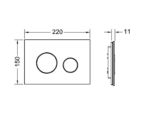 Панель смыва TECE loop 9240652