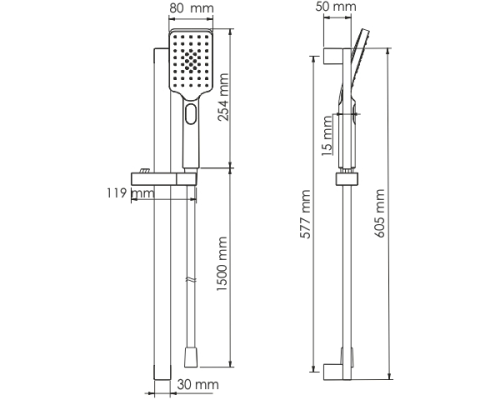Душевой гарнитур WasserKRAFT A145 Хром