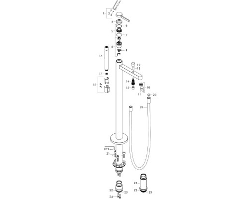 Смеситель для ванны Hansgrohe Finoris Хром