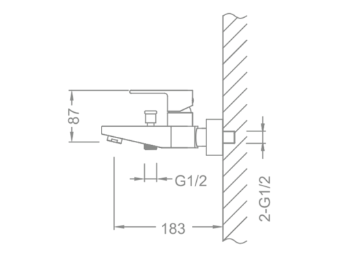 Смеситель для ванны Schein Swing 43205/8007020 Хром