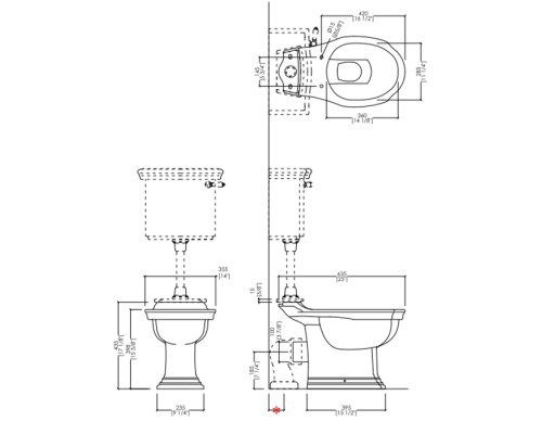 Унитаз компакт Devon&Devon Westminster IBWCWES без бачка и сиденья