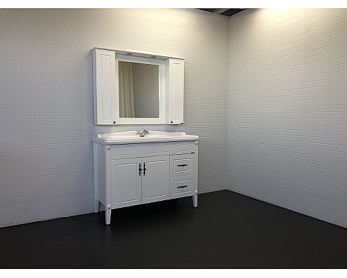 Тумба с раковиной Comforty Палермо 120 00004142367 Белая