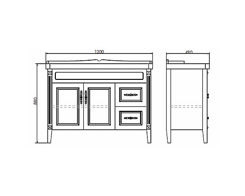 Тумба с раковиной Comforty Палермо 120 00004142367 Белая