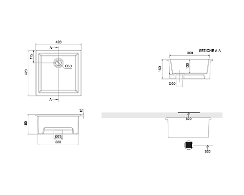 Раковина Scarabeo Gaia-Tech-Miky 42 8089 Белая Раковина Scarabeo Gaia-Tech-Miky 42 8089 Белая