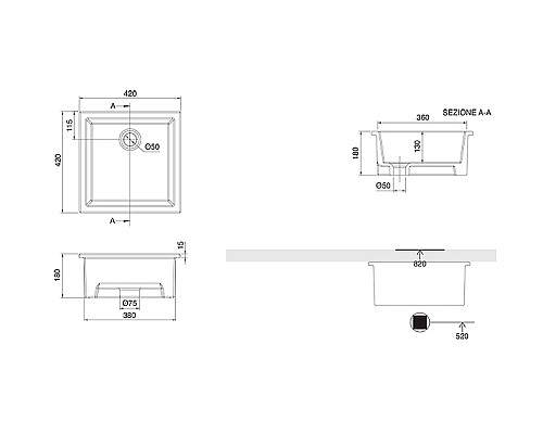 Раковина Scarabeo Gaia-Tech-Miky 42 8089 Белая Раковина Scarabeo Gaia-Tech-Miky 42 8089 Белая