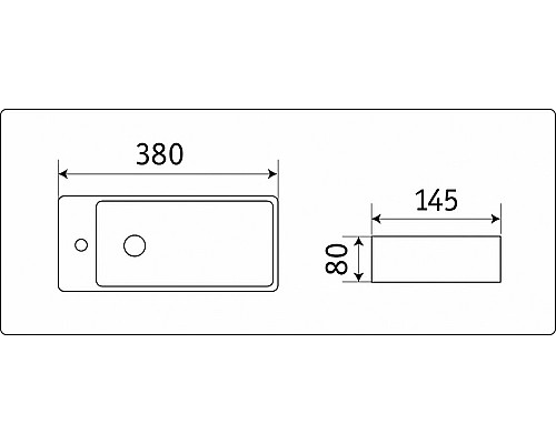 Раковина CeramaLux 38 9048FR Белая