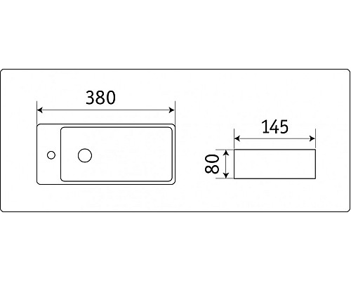 Раковина CeramaLux 38 9048FR Белая