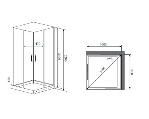 Душевая кабина Timo Premium 100x100 NURAH-516 с баней с гидромассажем