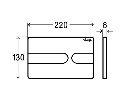 Клавиша смыва Viega Prevista Visign for Style 8613.1 773151 Белая матовая