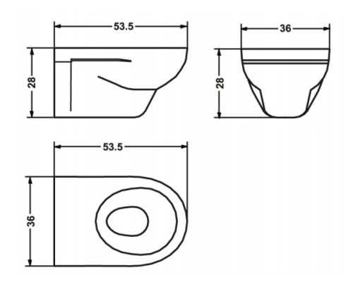 Подвесной унитаз Jacob Delafon 535 x 36 см E418700