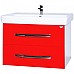 Тумба под раковину Bellezza Рокко 60 4635309670034 подвесная Красная Белая