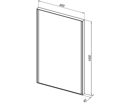 Зеркало Allen Brau Infinity 60 1.21019.BL с подсветкой Черное с сенсорным выключателем