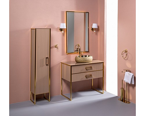 Пенал Armadi Art Monaco капучино глянец золото без ножек