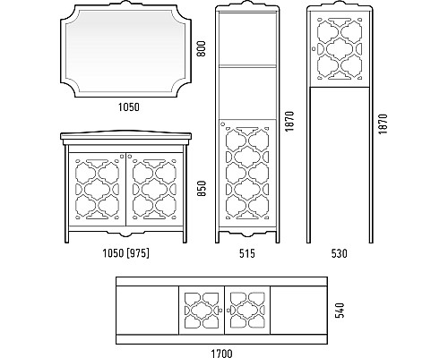 Зеркало Corozo Манойр 105 SD-00000272