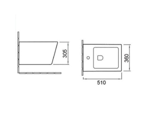 Биде Vincea Q-Line VB1-12 подвесное Белое