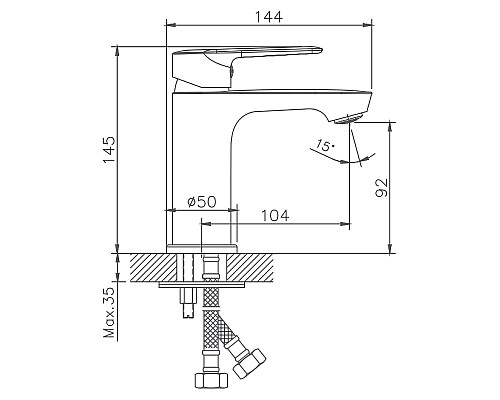 Смеситель для раковины Haiba HB10563 Хром