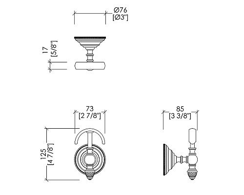 Крючок Devon&Devon Black Diamond BLKD522CR Хром
