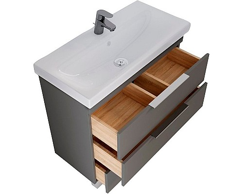 Тумба под раковину 1MarKa Gaula 80Н У92547 Графит матовый