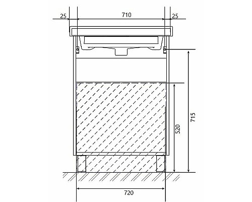 Тумба под раковину 1MarKa Gaula 80Н У92547 Графит матовый