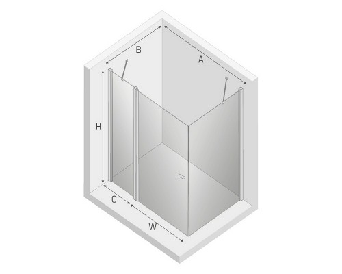 Душевое ограждение NEW TRENDY NEW SOLEO BLACK 120x80x195 (черный)