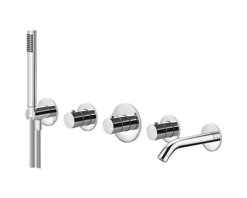 Смеситель для ванны Paffoni Modular Box MDE001CR с термостатом Хром