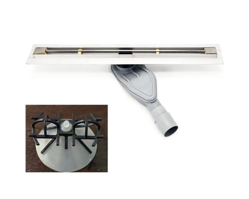 Душевой лоток ALMAes Delgado 60 DL60CH с решеткой Нержавеющая сталь