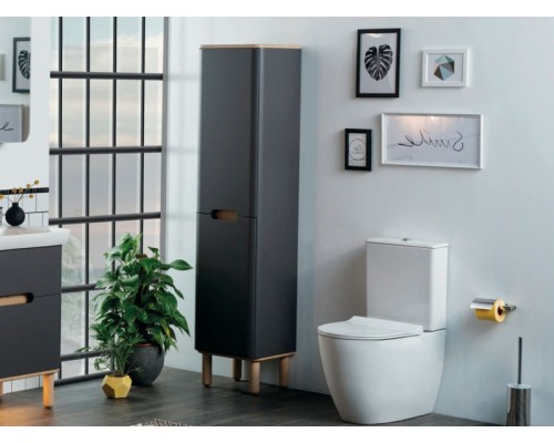 Шкаф пенал Vitra Sento 40 L 60856 подвесной Антрацит матовый