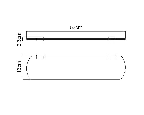 Стеклянная полка WasserKRAFT Sauer K-7924 Золото Стеклянная полка WasserKRAFT Sauer K-7924 Золото