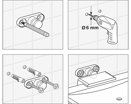 Стеклянная полка WasserKRAFT Sauer K-7924 Золото Стеклянная полка WasserKRAFT Sauer K-7924 Золото