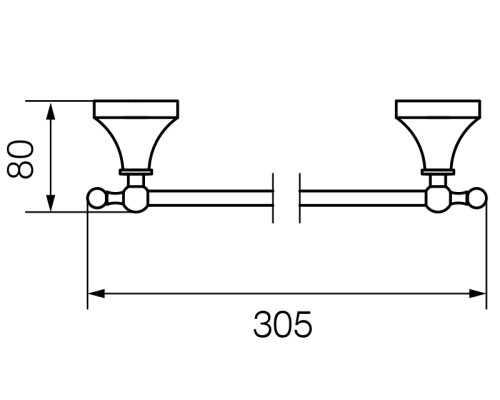 Полотенцедержатель Veragio Gialetta 30, золото