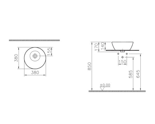 Мебельная раковина VitrA Bowl 17 7421B003-0016
